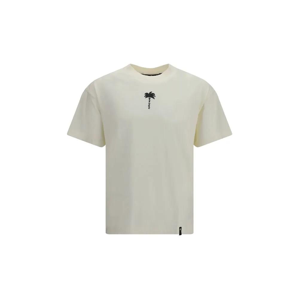 Palm Angels Beige Cotton T-Shirt
