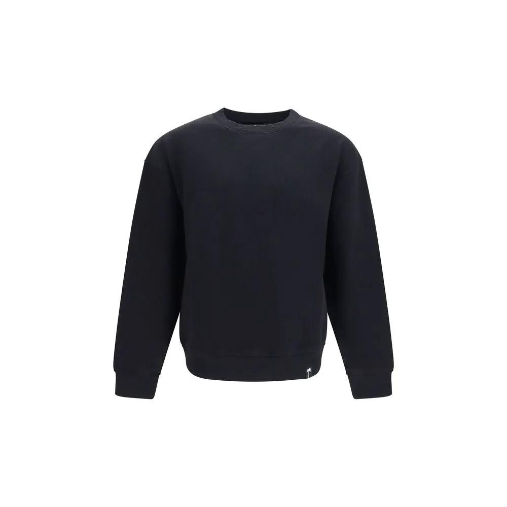 Palm Angels Black Cotton Sweatshirt
