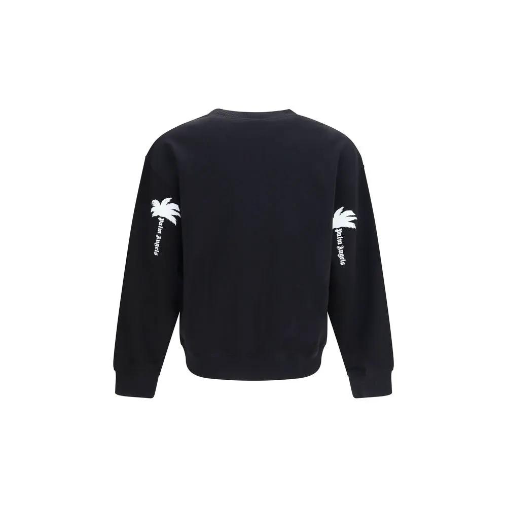 Palm Angels Black Cotton Sweatshirt