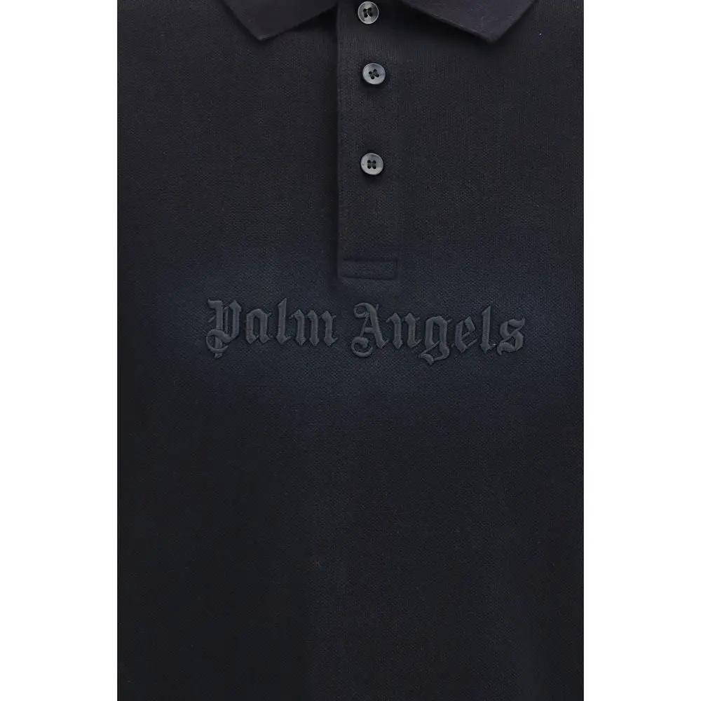 Palm Angels Polo en coton noir