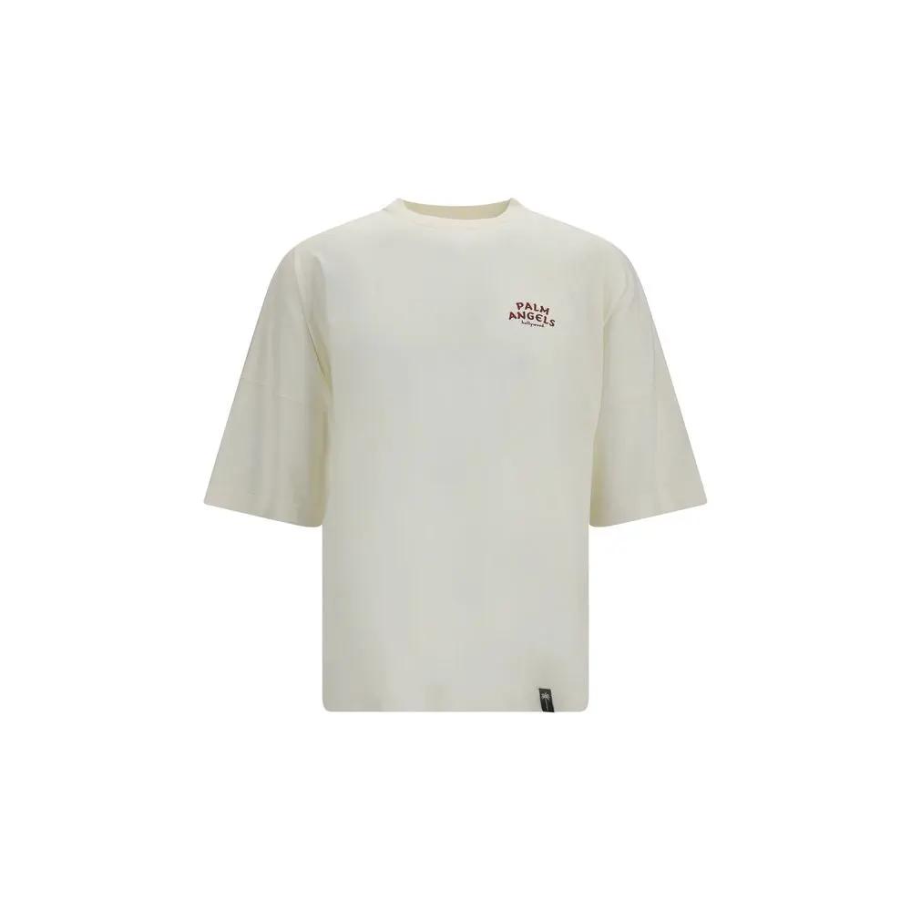 Palm Angels Palm Angels Beige Cotton T-Shirt