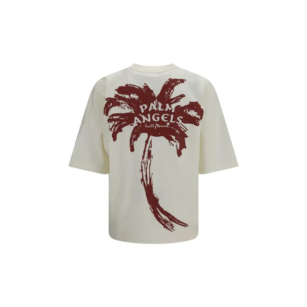 Palm Angels Palm Angels Beige Cotton T-Shirt