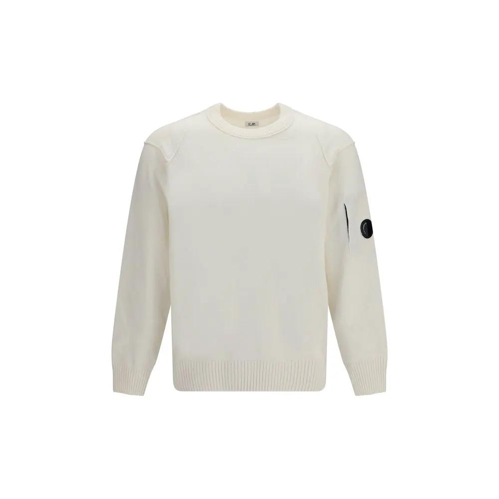C.P. Company White Wool Oves Aries Sweatshirt