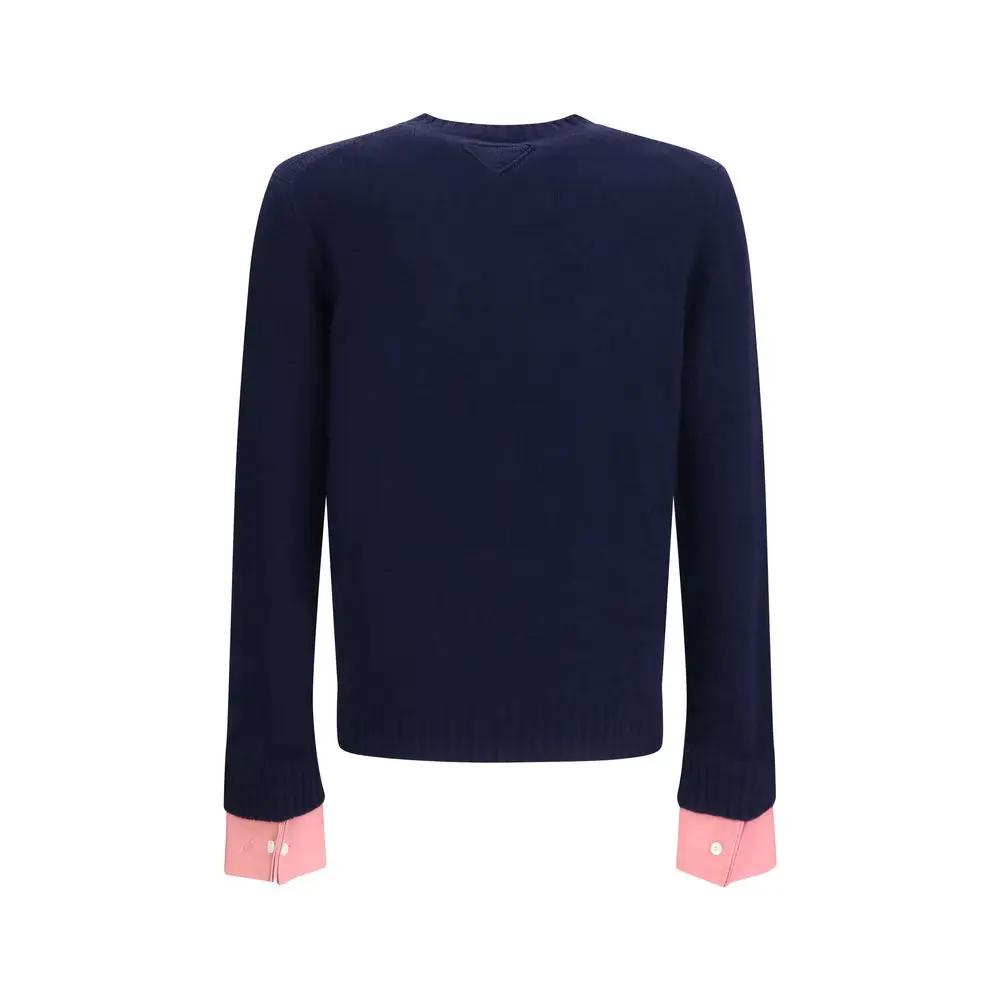 Prada Prada Blue Wool Oves Aries Sweatshirt