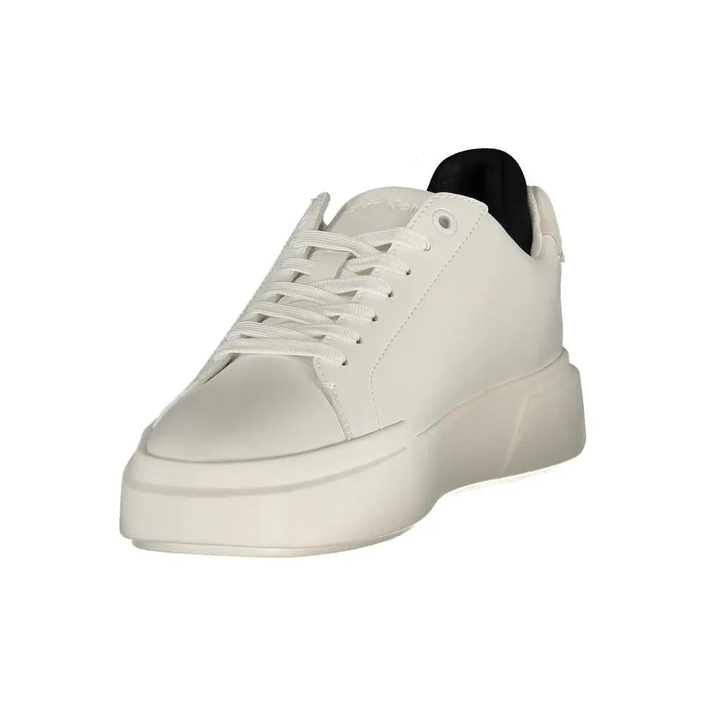 Calvin Klein Calvin Klein White Polyester Athletic Sneakers