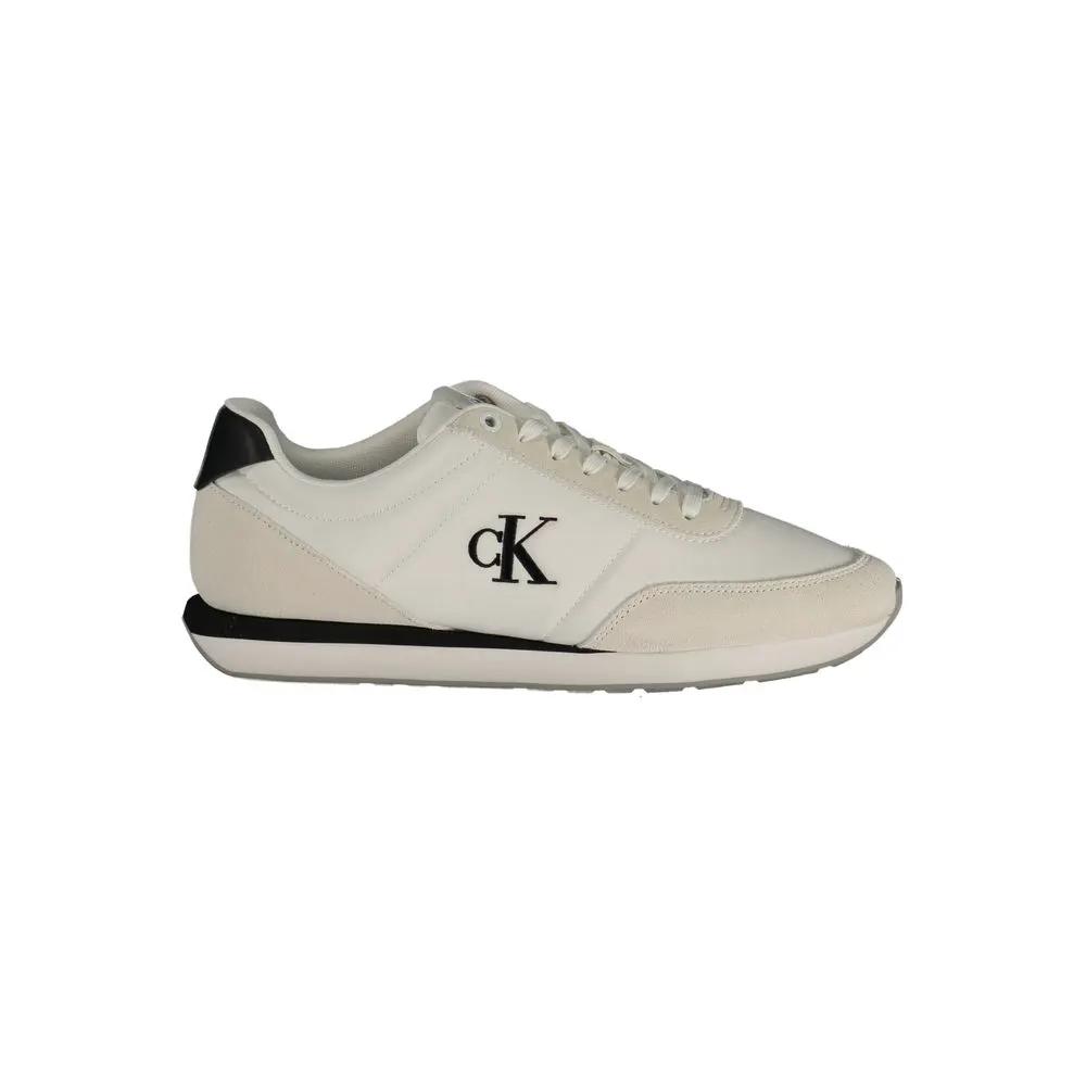 Calvin Klein Calvin Klein White Polyester Athletic Sneakers