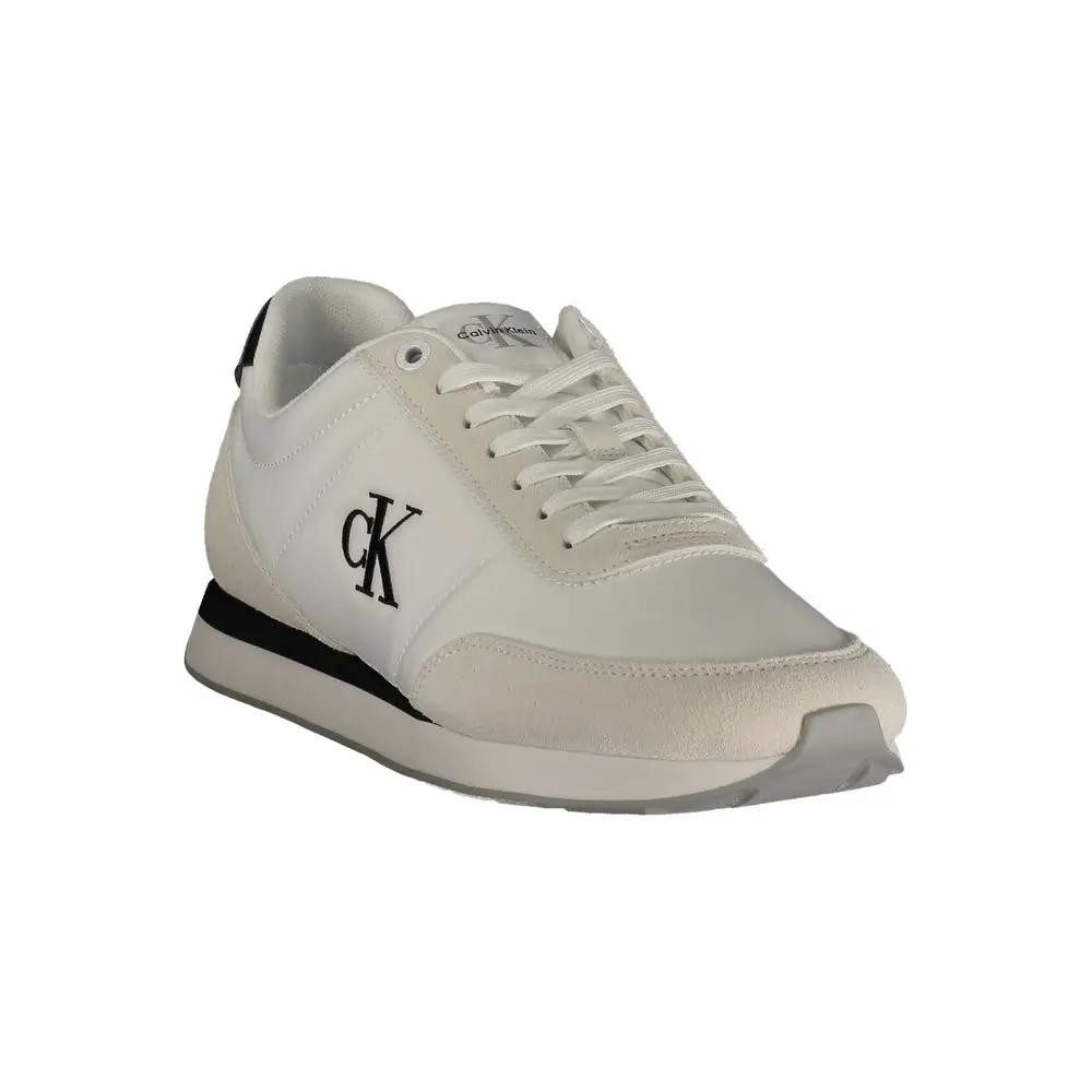 Calvin Klein Calvin Klein White Polyester Athletic Sneakers