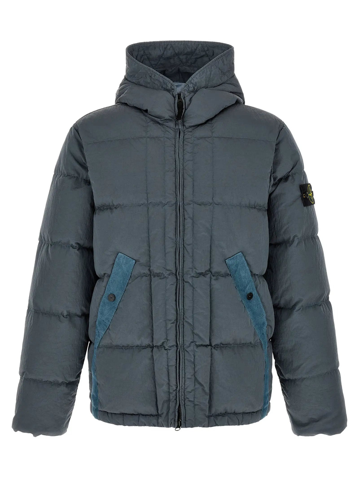 Stone Island Gray Polyamide Full-Length Jacket