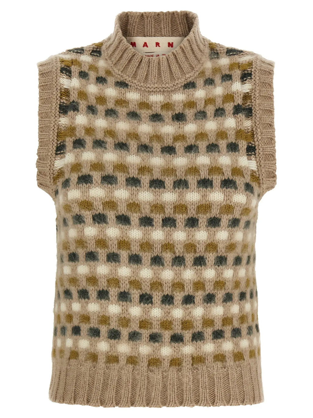 Marni Marni Beige Wool Sleeveless Jacket