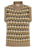 Marni Marni Beige Wool Sleeveless Jacket