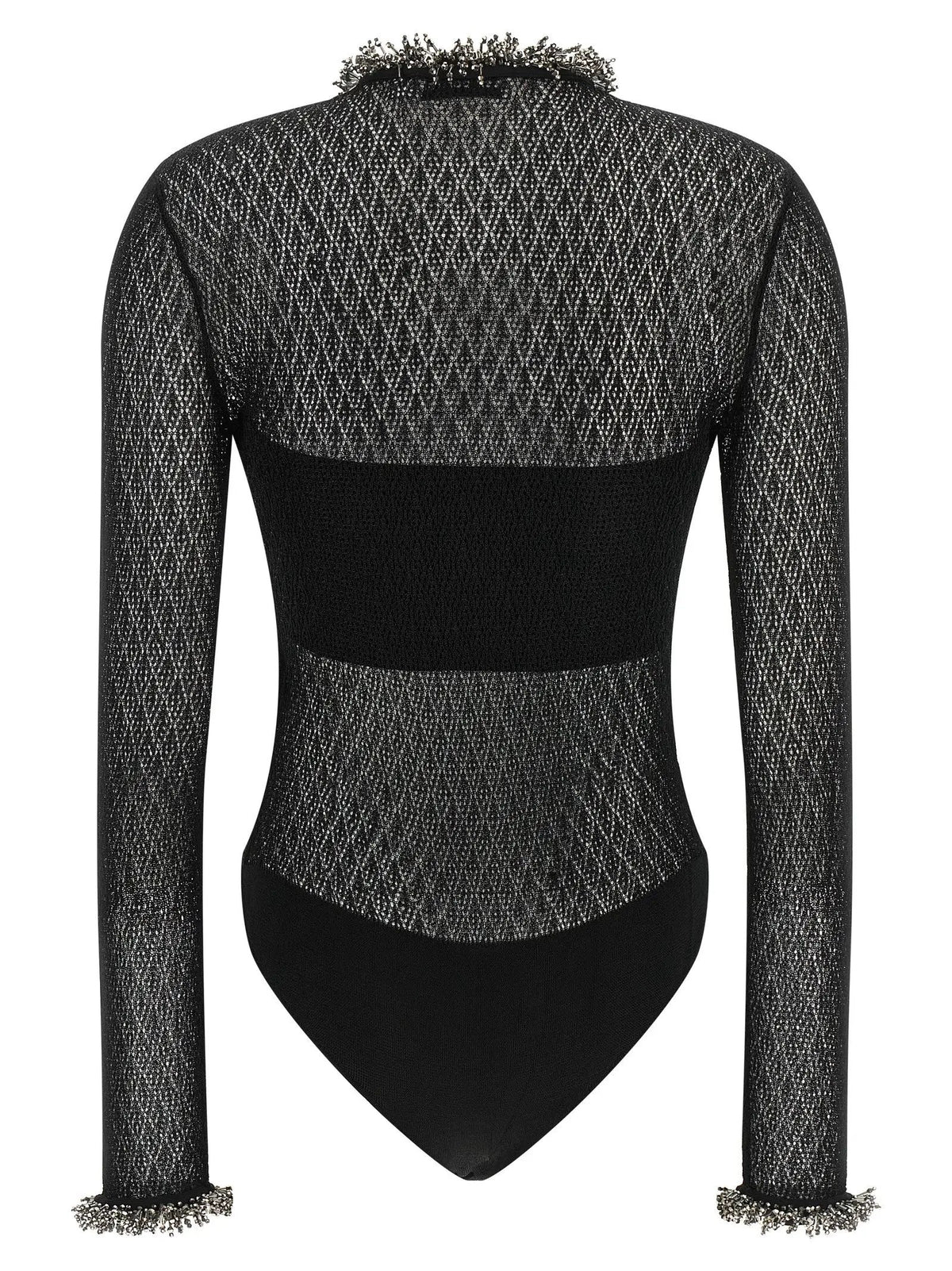 Self-Portrait Black Viscose Tank Tops