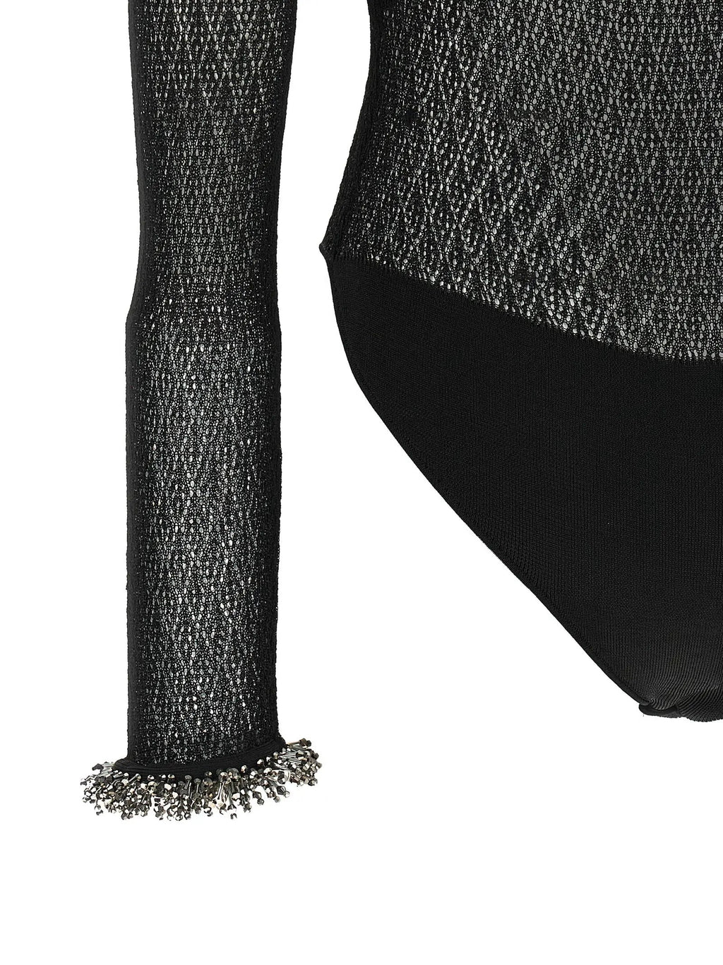 Self-Portrait Black Viscose Tank Tops
