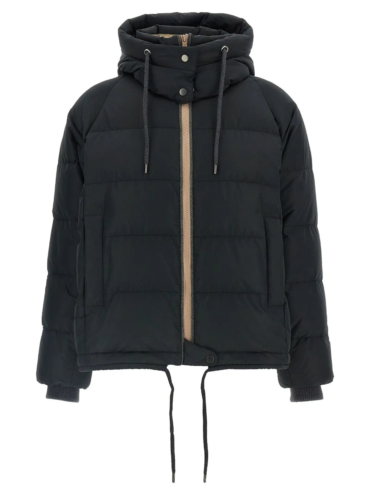 Brunello Cucinelli Brunello Cucinelli Black Cotton Full-Length Jacket