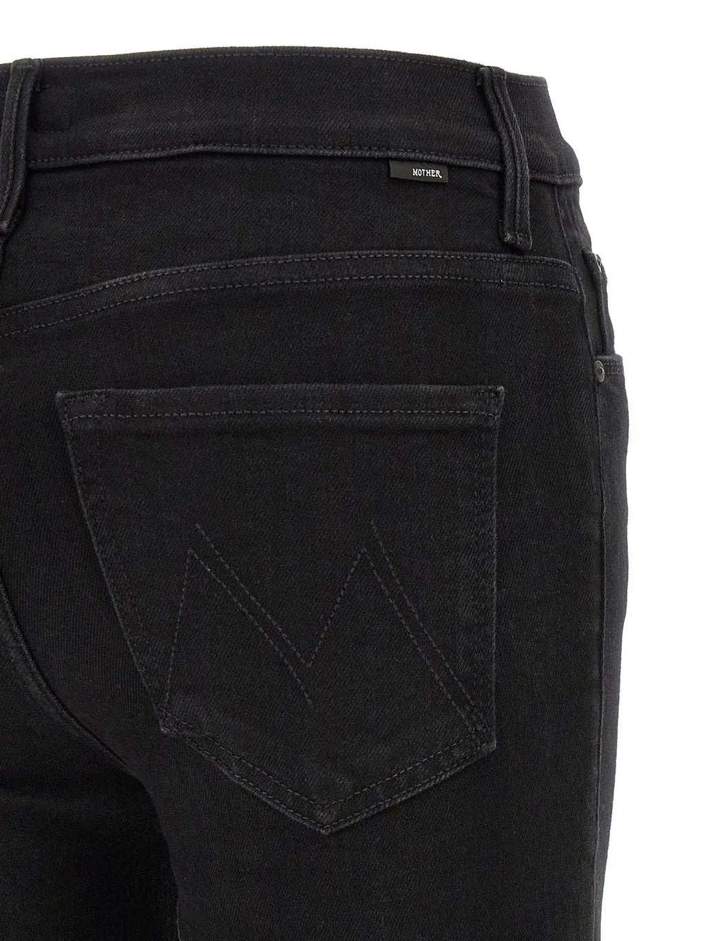 Mother Denim Mother Denim Black Cotton Flared Jeans