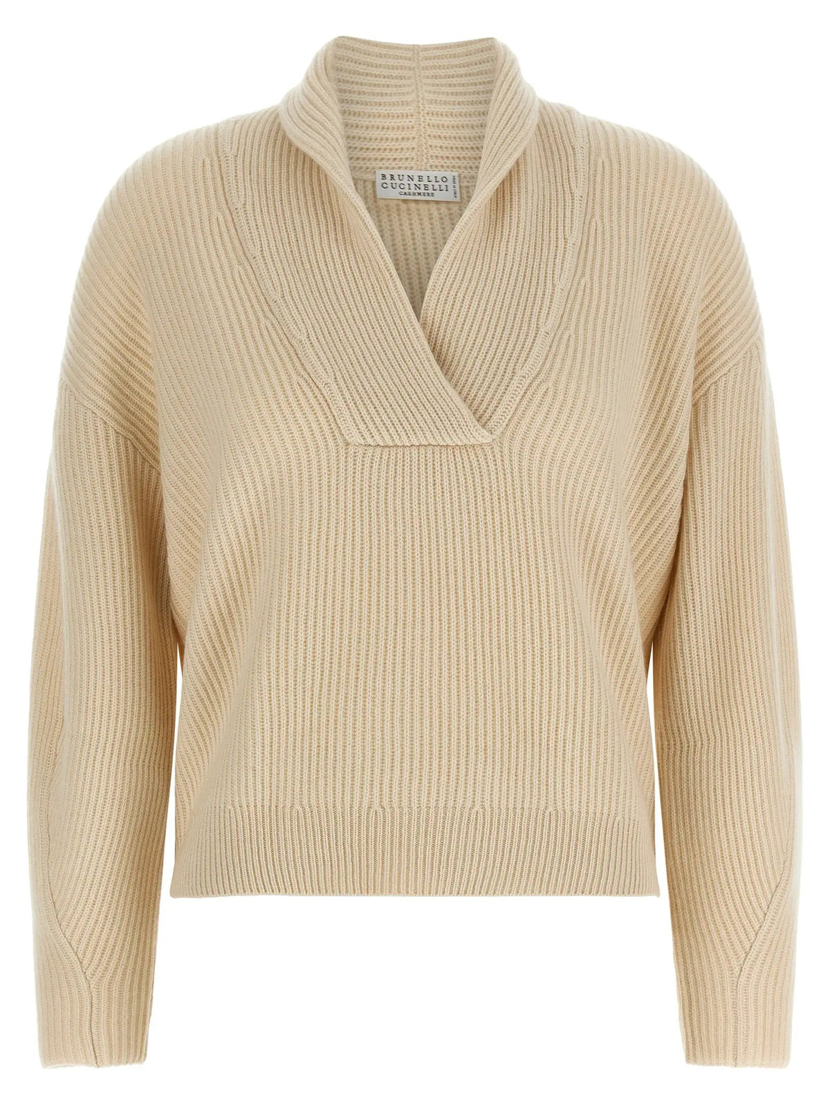 Brunello Cucinelli Brunello Cucinelli Beige Cashmere Cardigan