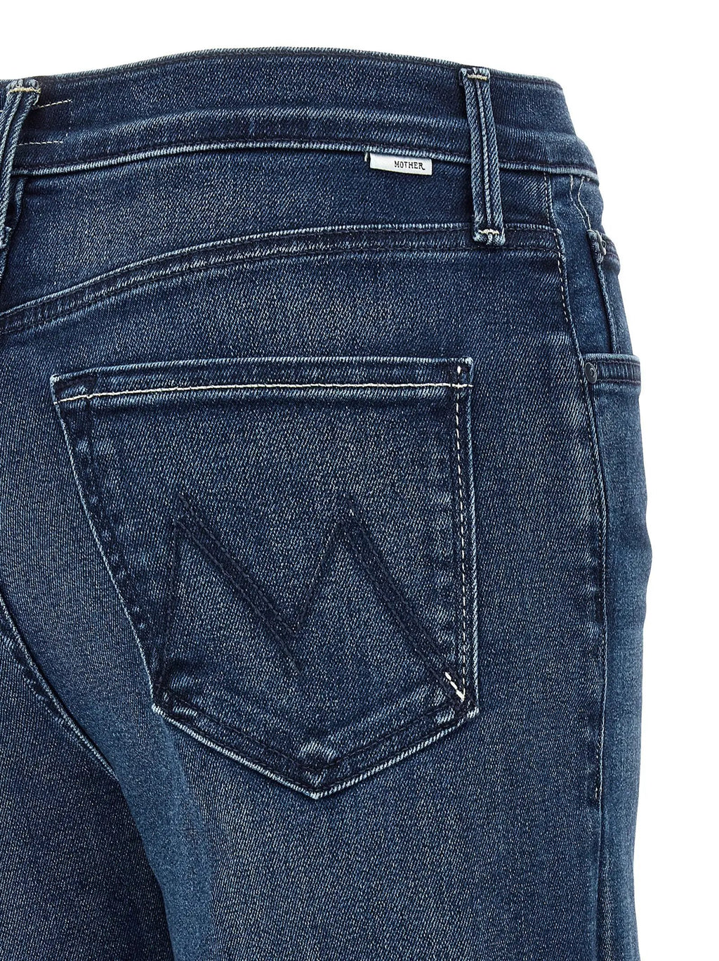 Mother Denim Mother Denim Blue Cotton Straight-Leg Jeans
