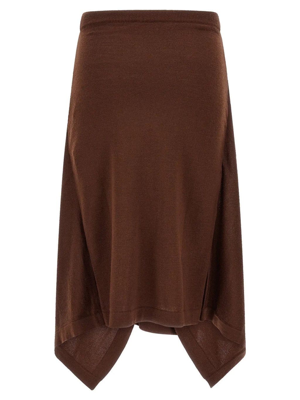 Lemaire Lemaire Brown Wool Midi Skirt