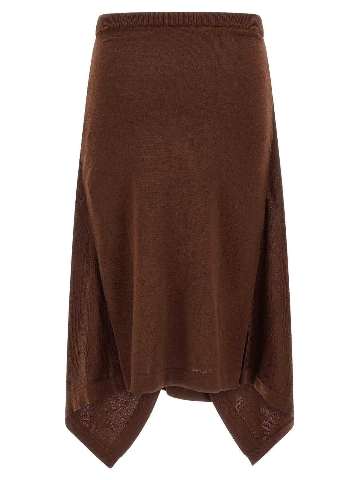 Lemaire Lemaire Brown Wool Midi Skirt