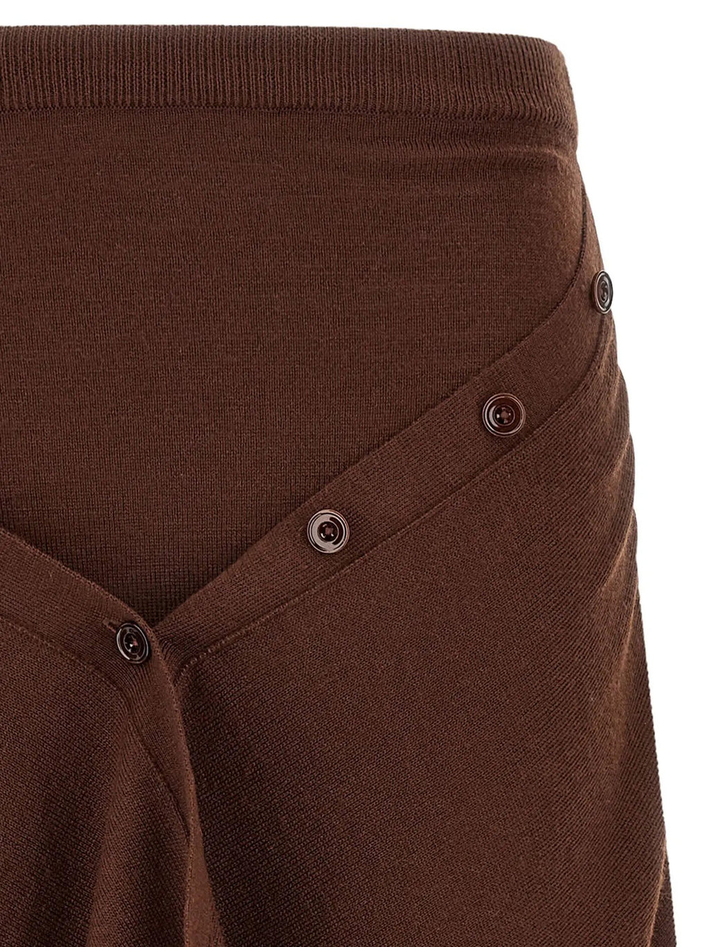 Lemaire Lemaire Brown Wool Midi Skirt