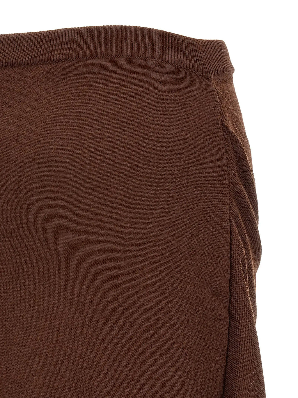 Lemaire Lemaire Brown Wool Midi Skirt