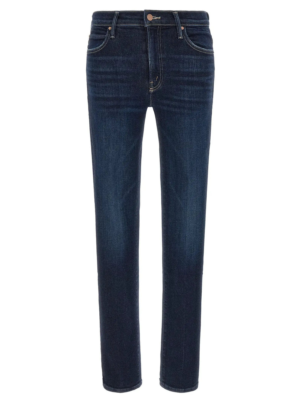 Mother Denim Mother Denim Blue Cotton Straight-Leg Jeans
