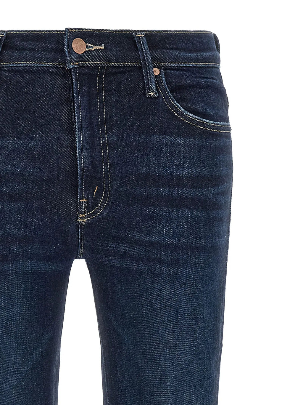 Mother Denim Mother Denim Blue Cotton Straight-Leg Jeans