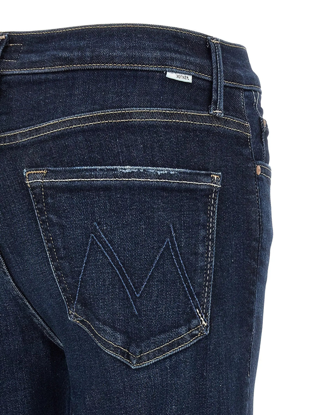 Mother Denim Mother Denim Blue Cotton Straight-Leg Jeans