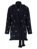 Alanui Alanui Blue Virgin Wool Cardigan