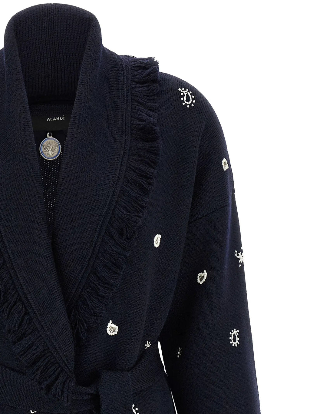 Alanui Alanui Blue Virgin Wool Cardigan