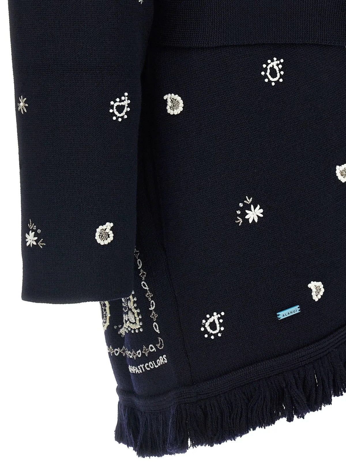 Alanui Alanui Blue Virgin Wool Cardigan