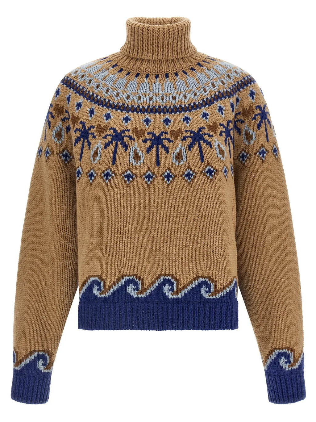 Alanui Alanui Beige Virgin Wool Cardigan