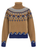 Alanui Alanui Beige Virgin Wool Cardigan
