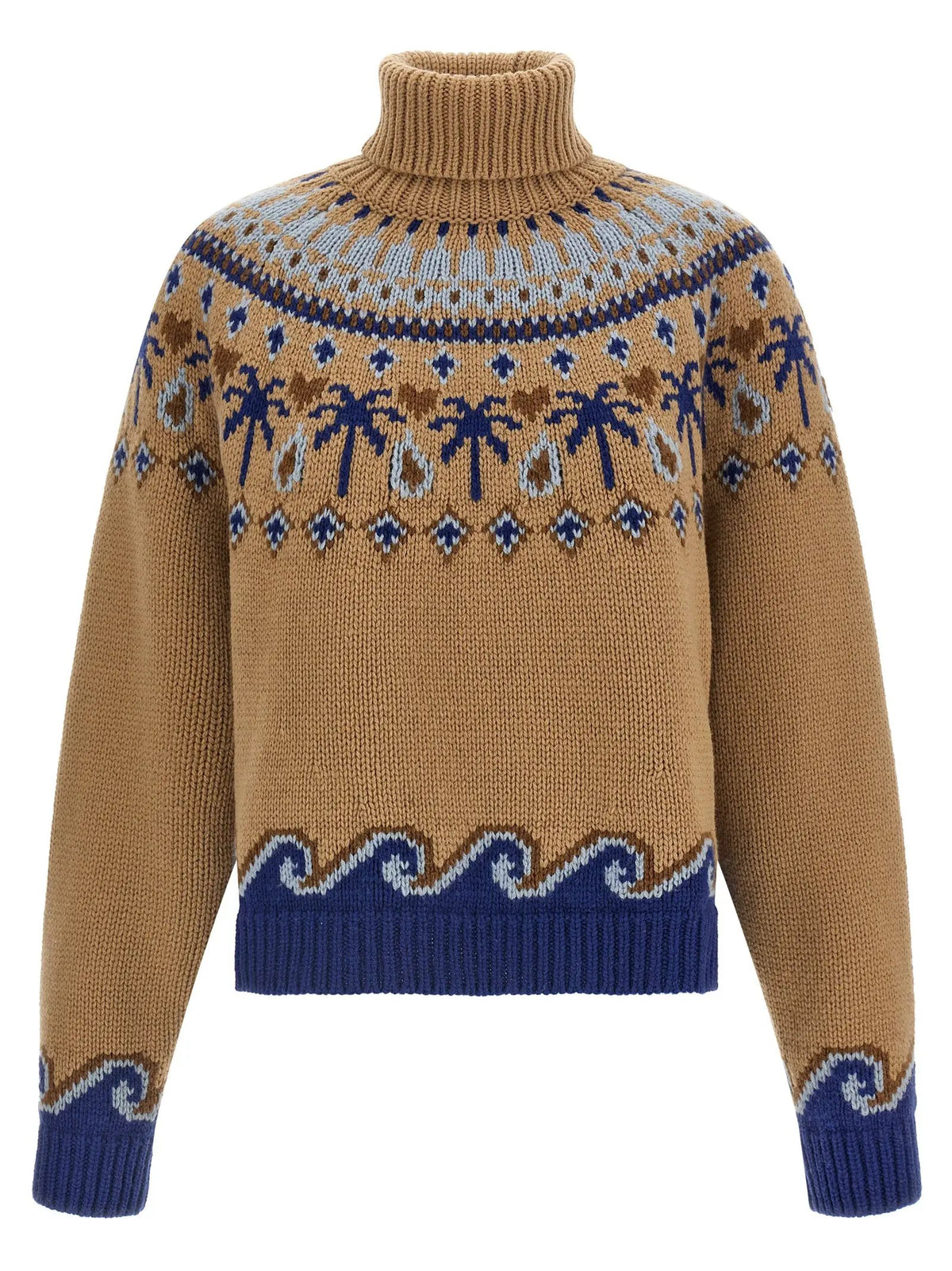 Alanui Alanui Beige Virgin Wool Cardigan