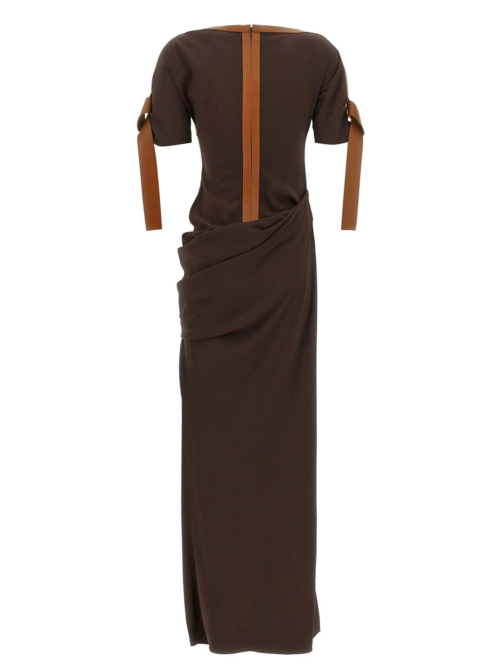 Ferragamo Ferragamo Brown Viscose Long Dress