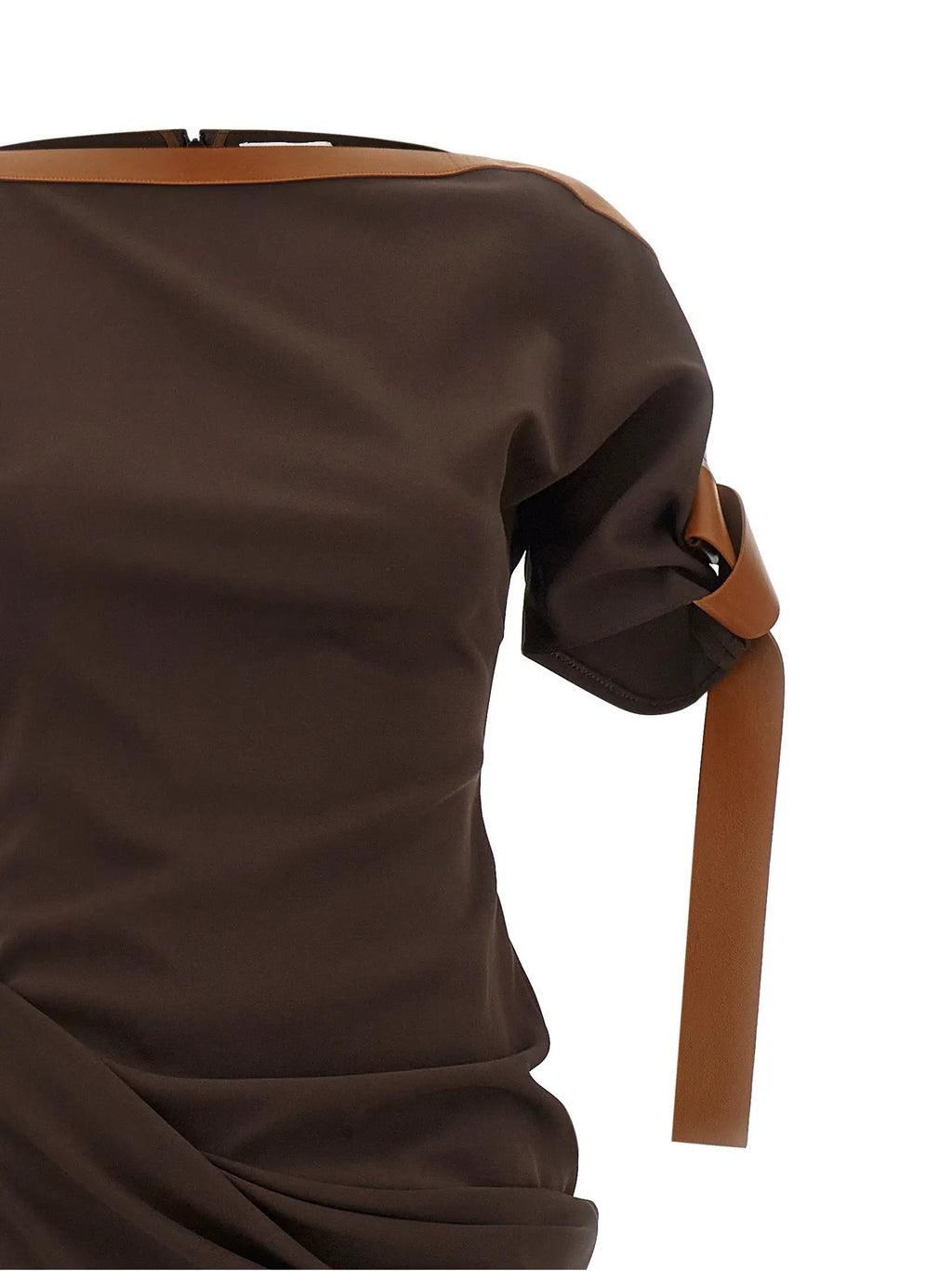 Ferragamo Ferragamo Brown Viscose Long Dress
