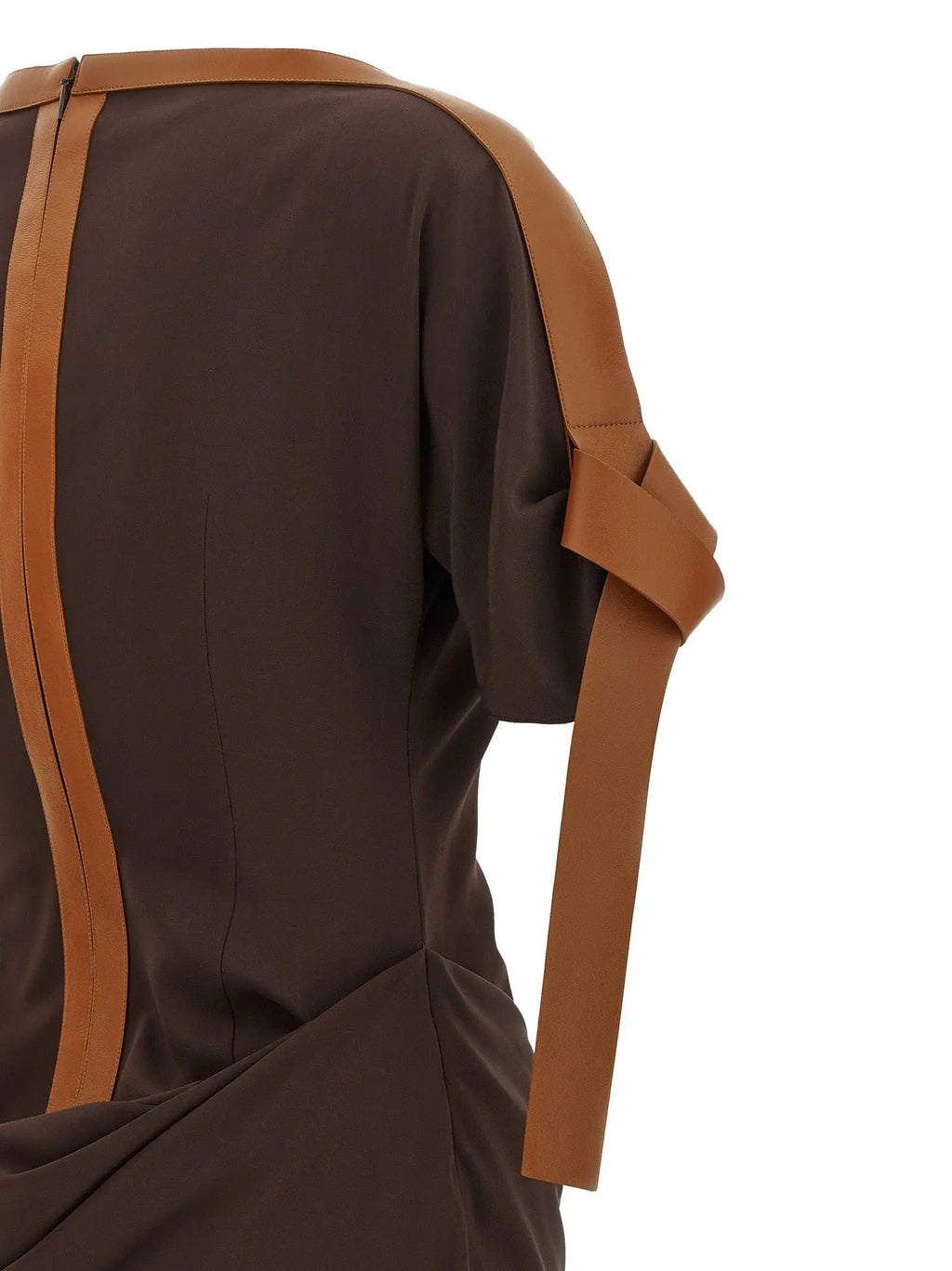 Ferragamo Ferragamo Brown Viscose Long Dress