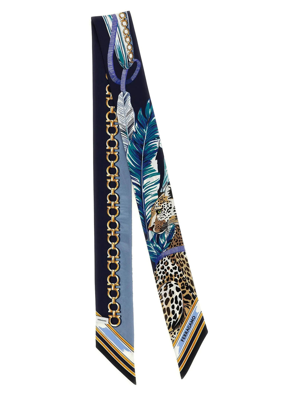Ferragamo Ferragamo Blue Silk Foulard