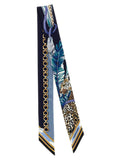 Ferragamo Ferragamo Blue Silk Foulard
