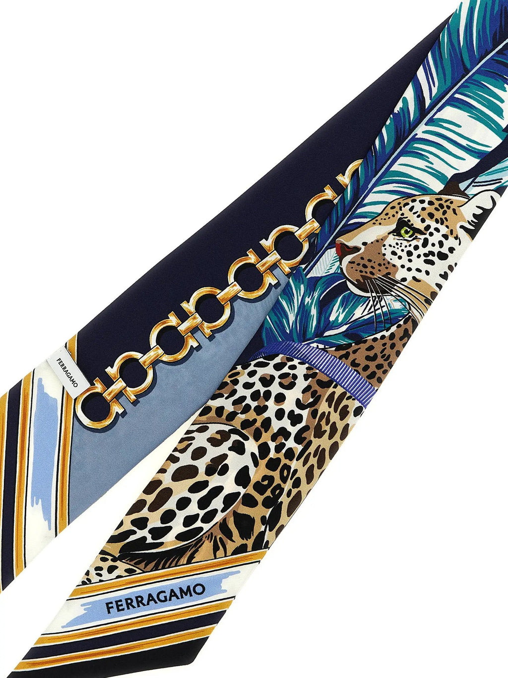 Ferragamo Ferragamo Blue Silk Foulard