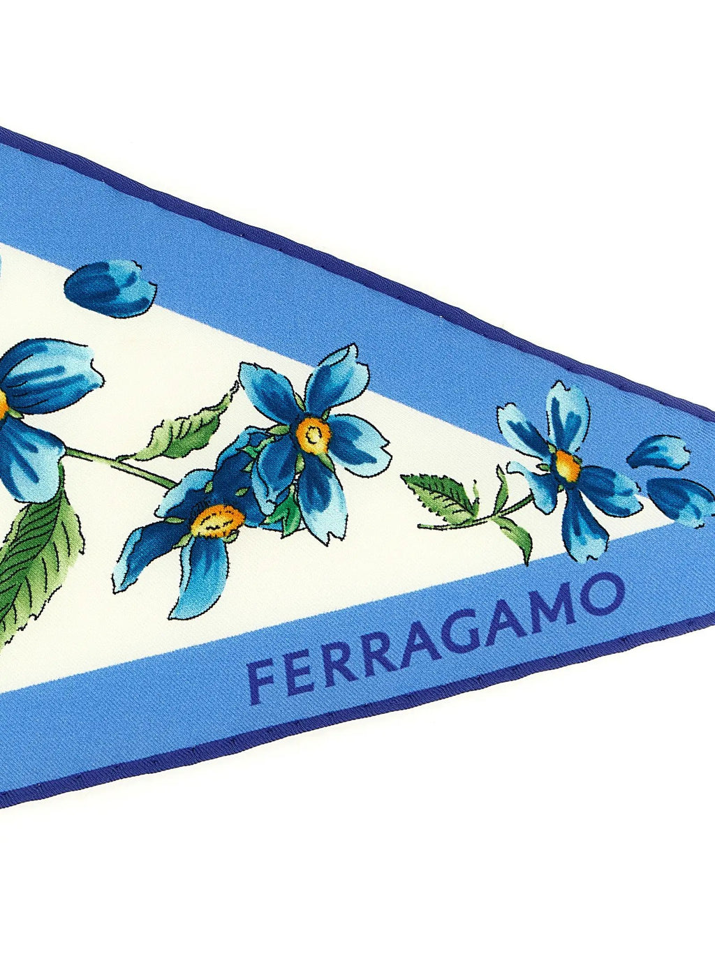 Ferragamo Ferragamo Blue Silk Foulard
