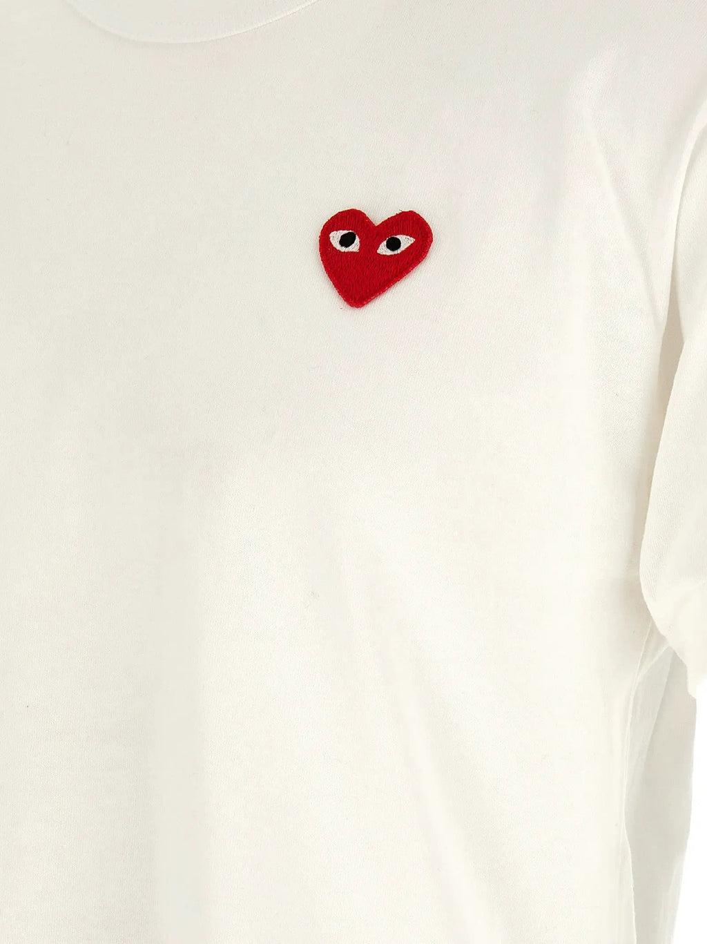 Comme Des Garçons Play Comme Des Garçons Play White Cotton T-Shirt