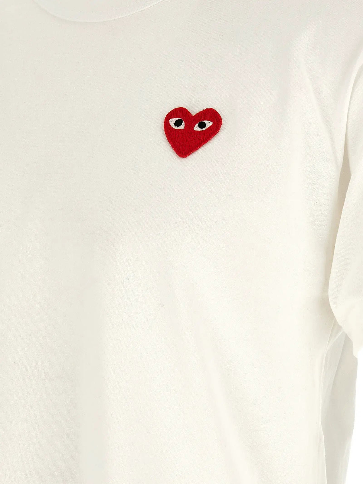 Comme Des Garçons Play Comme Des Garçons Play White Cotton T-Shirt