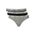 Calvin Klein Grey Cotton Womens Thong