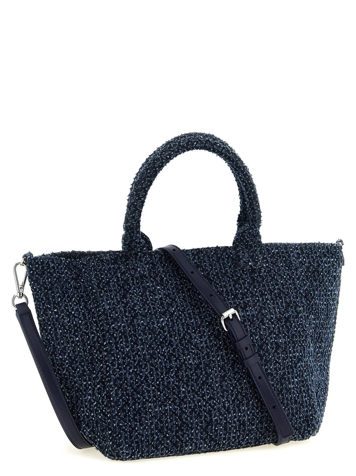 Ganni Blue Organic Cotton Tote Bag