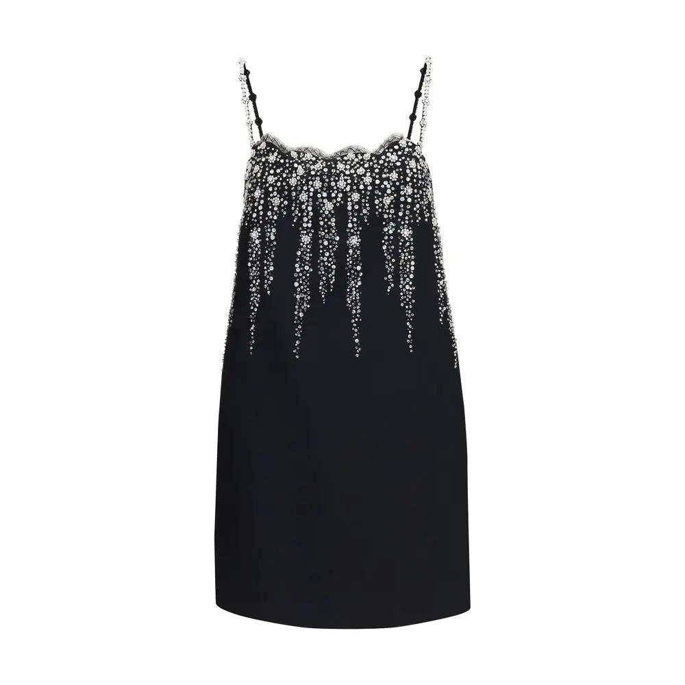 Valentino Garavani Valentino Garavani Black Wool Oves Aries Cocktail Dress