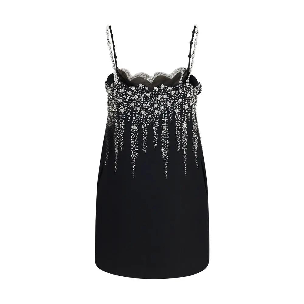 Valentino Garavani Valentino Garavani Black Wool Oves Aries Cocktail Dress
