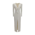 Alessandra Rich White Viscose Cocktail Dress
