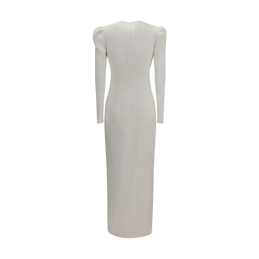 Alessandra Rich White Viscose Cocktail Dress