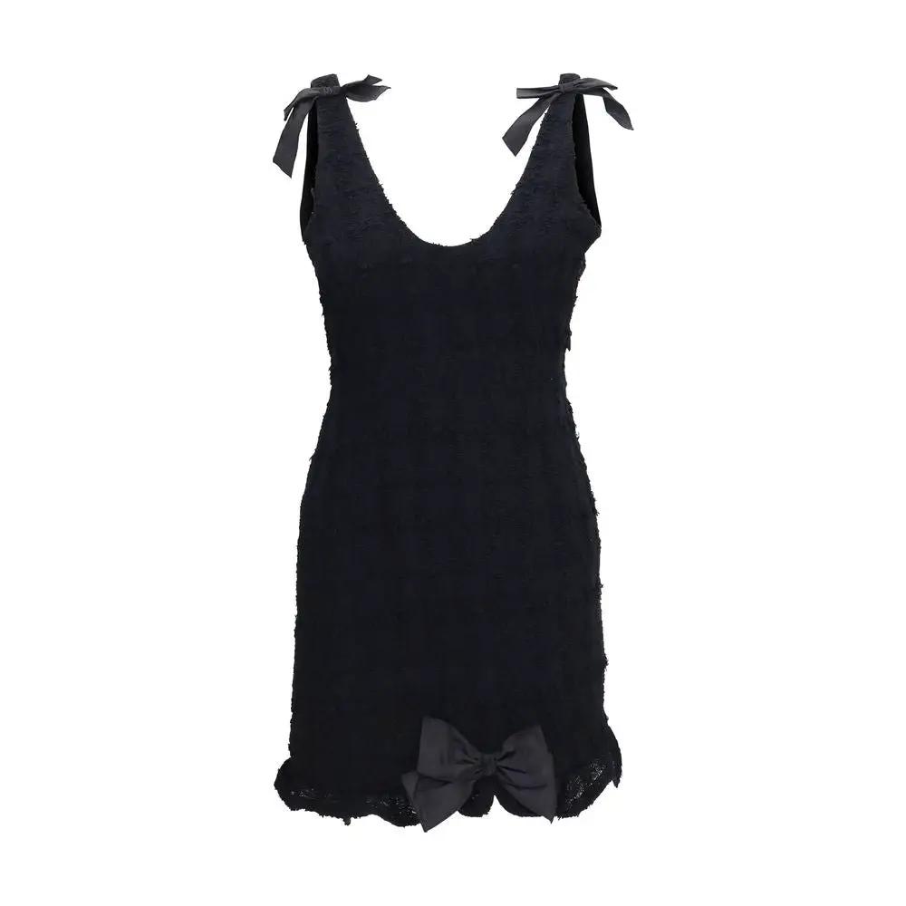 Alessandra Rich Black Cotton Casual Dress