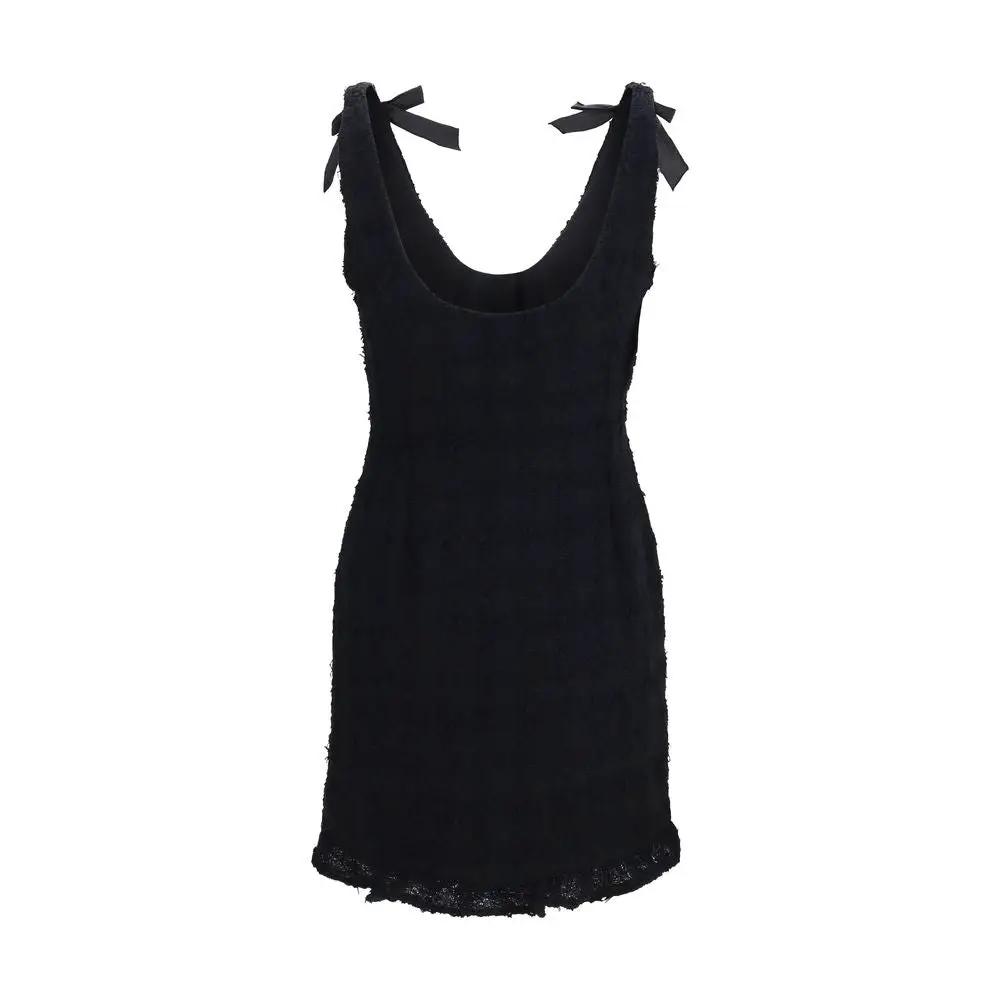 Alessandra Rich Black Cotton Casual Dress